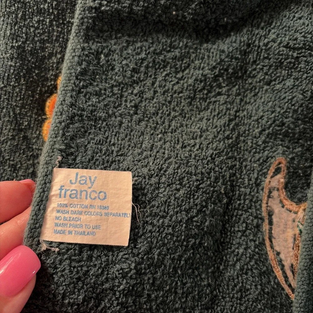 4 Jay‎ Franco Green 100% Cotton Towels Fall Thanksgiving Theme
